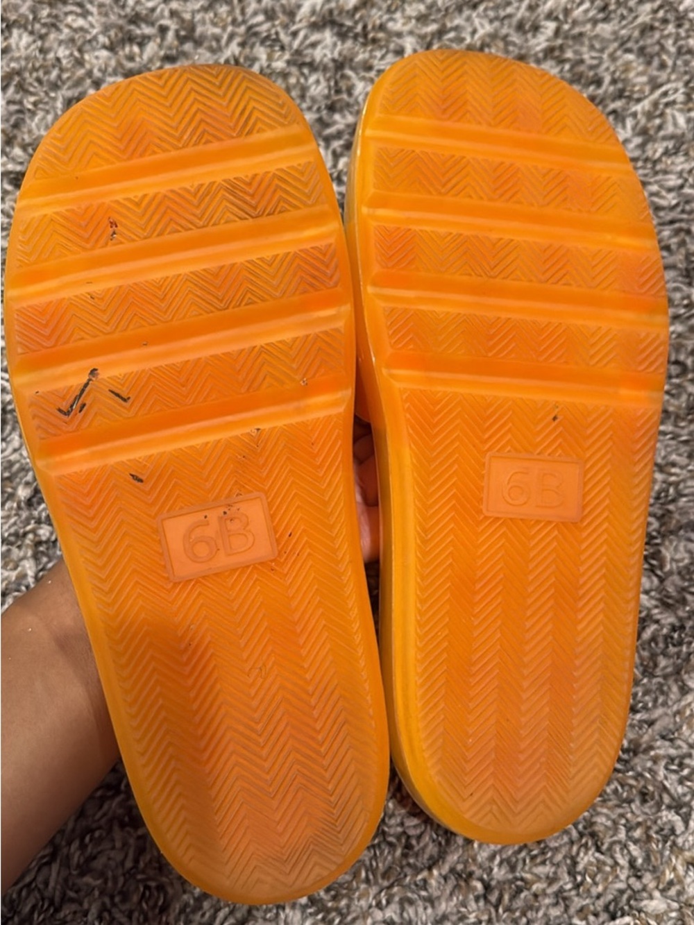 Tory Burch Orange Jelly Slide Sandals - Picture 3 of 3
